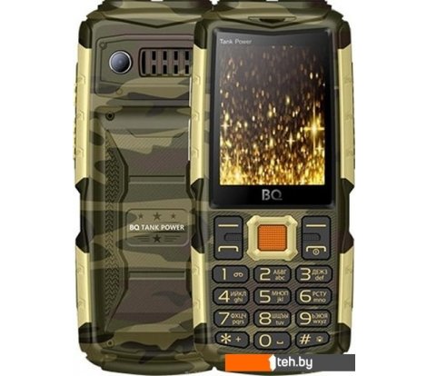  - Мобильные телефоны BQ BQ-2430 Tank Power (камуфляж/золотистый) - BQ-2430 Tank Power (камуфляж/золотистый)