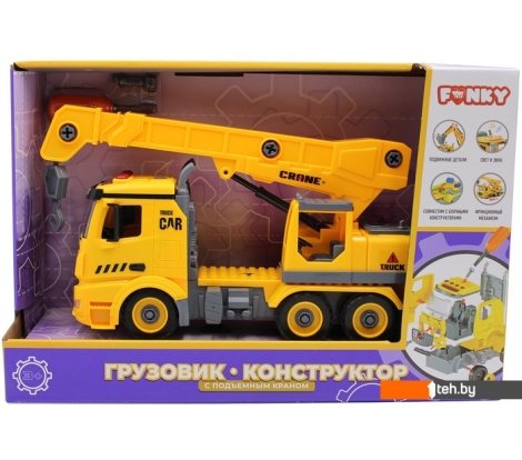  - Конструкторы Funky Toys FT61110 Грузовик с подъемным краном - FT61110 Грузовик с подъемным краном