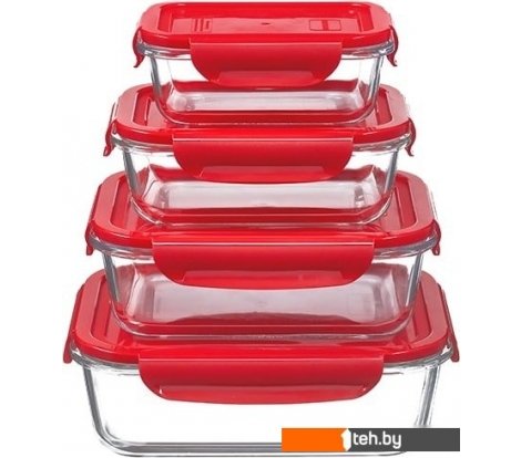  - Посуда для хранения продуктов Oursson CG3502SS/RD - CG3502SS/RD