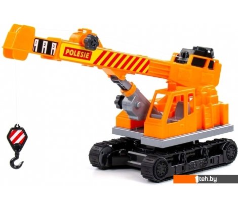  - Игрушечный транспорт Полесье Монолит гусеничный кран 89649 (оранжевый) - Монолит гусеничный кран 89649 (оранжевый)