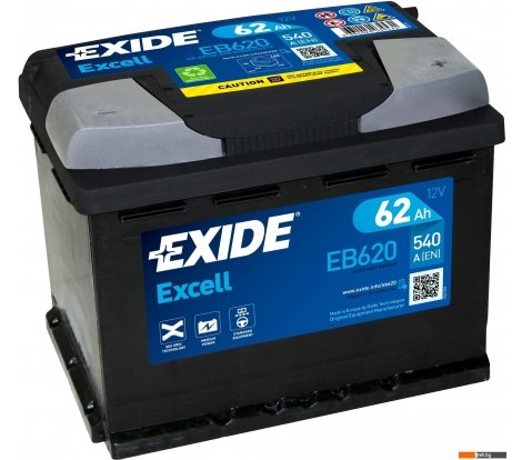  - Автомобильные аккумуляторы Exide Excell EB620 (62 А·ч) - Excell EB620 (62 А·ч)