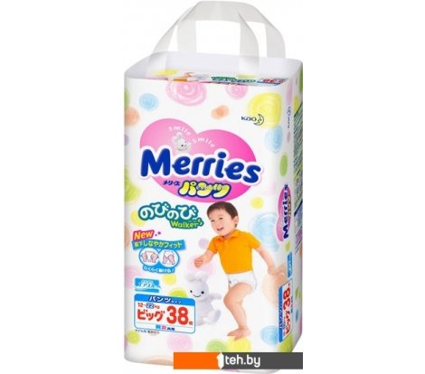  - Детские подгузники Merries BIG (38 шт) - BIG (38 шт)