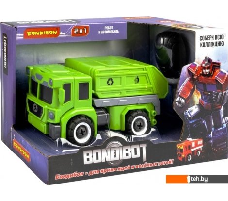  - Конструкторы Bondibon ВВ5257 2 в 1 Мусоровоз-робот - ВВ5257 2 в 1 Мусоровоз-робот