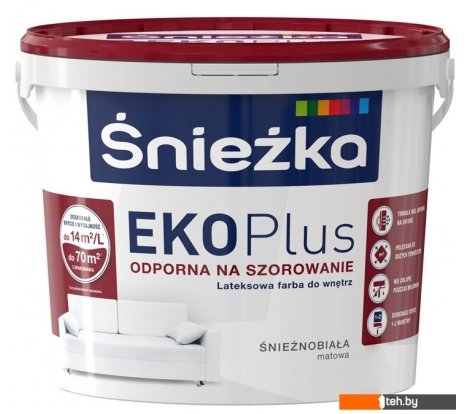  - Краски и эмали Sniezka EKO Plus 5 л (белый) - EKO Plus 5 л (белый)