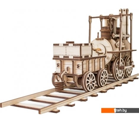  - Сборные модели Eco-Wood-Art Локомотив с резиномотором - Локомотив с резиномотором