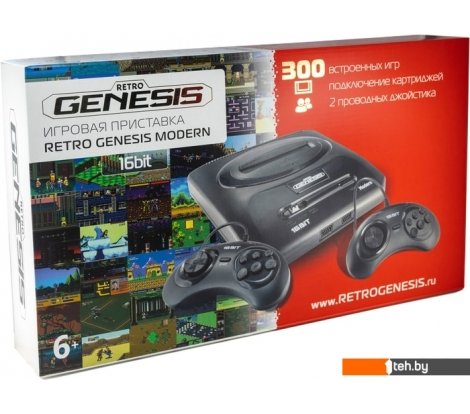  - Игровые приставки Retro Genesis Modern (2 проводных геймпада, 300 игр) - Modern (2 проводных геймпада, 300 игр)