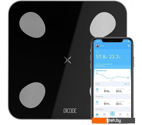 - Напольные весы Picooc Mini Lite (черный) - Mini Lite (черный)