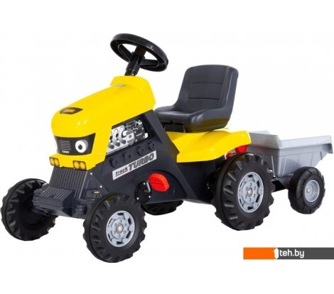  - Каталки, педальные машинки Полесье Каталка-трактор с педалями Turbo с полуприцепом 89328 - Каталка-трактор с педалями Turbo с полуприцепом 89328