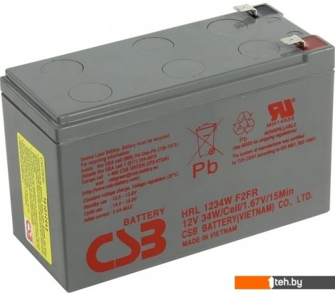 - Аккумуляторы для ИБП CSB Battery HRL1234W F2FR (12В/9 А·ч) - HRL1234W F2FR (12В/9 А·ч)