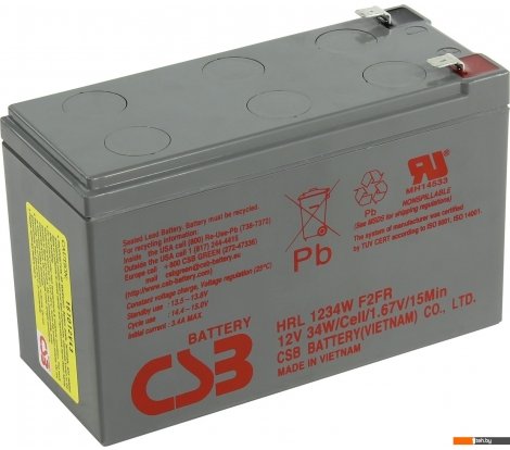  - Аккумуляторы для ИБП CSB Battery HRL1234W F2FR (12В/9 А·ч) - HRL1234W F2FR (12В/9 А·ч)