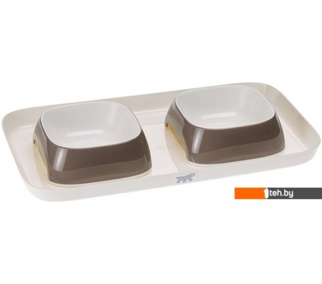  - Миски, поилки, кормушки для животных Ferplast Glam Tray Small (коричневый) - Glam Tray Small (коричневый)