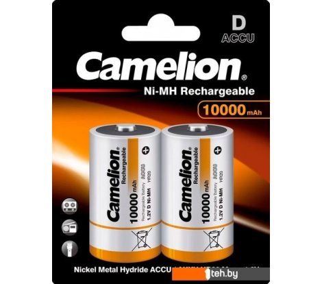  - Батарейки, аккумуляторы, зарядные Camelion D 10000 mAh 2 шт. - D 10000 mAh 2 шт.
