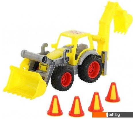  - Игрушечный транспорт Полесье КонсТрак трактор-погрузчик с ковшом 0377 - КонсТрак трактор-погрузчик с ковшом 0377