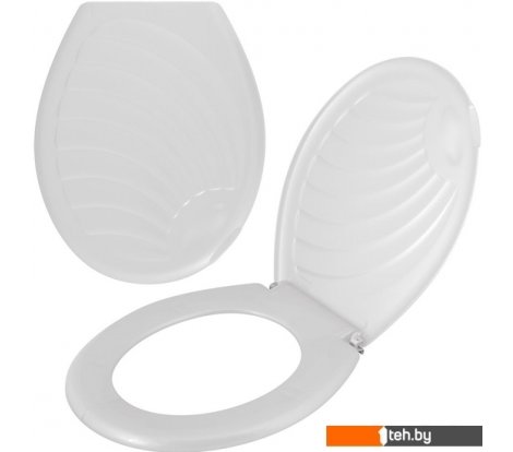  - Сиденья и крышки для унитазов и биде Мультидом СУ72-90 (ракушка, белый) - СУ72-90 (ракушка, белый)