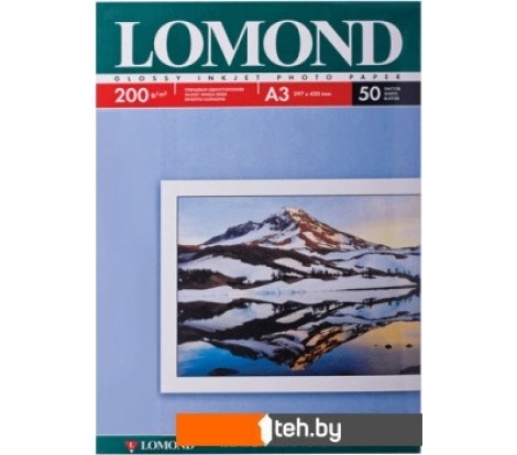  - Бумага и материалы для печати Lomond Глянцевая А3 200 г/кв.м. 50 листов (0102024) - Глянцевая А3 200 г/кв.м. 50 листов (0102024)