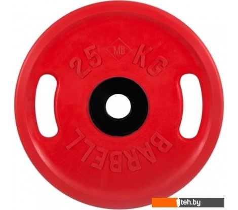  - Гантели, гири, штанги MB Barbell Евро-классик с ручками 51 мм (1x25 кг, красный) - Евро-классик с ручками 51 мм (1x25 кг, красный)