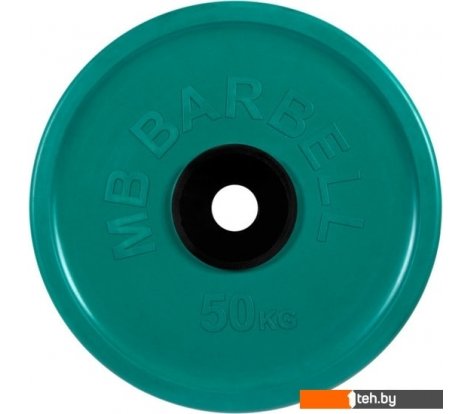  - Гантели, гири, штанги MB Barbell Евро-классик 51 мм (1x50 кг, зеленый) - Евро-классик 51 мм (1x50 кг, зеленый)