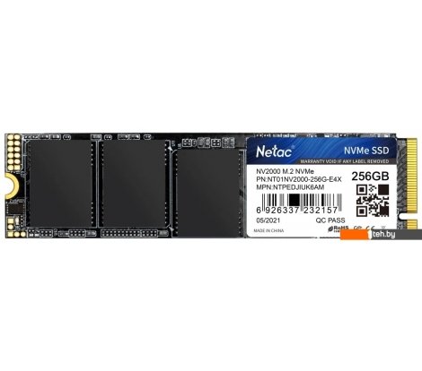  - SSD Netac NV2000 256GB NT01NV2000-256-E4X - NV2000 256GB NT01NV2000-256-E4X