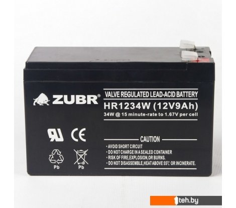  - Аккумуляторы для ИБП Zubr HR1234W 12V9Ah - HR1234W 12V9Ah