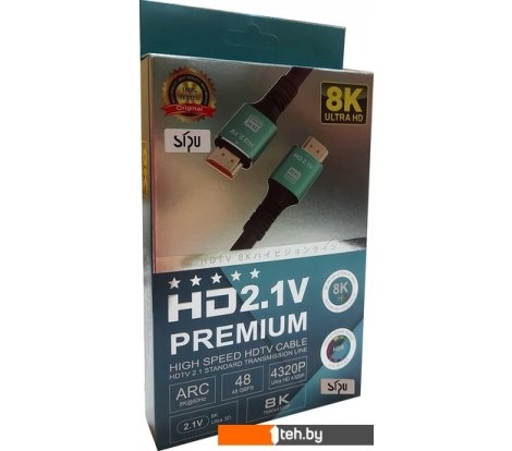  - Кабели, адаптеры, разветвители SIPU BC 8K HDMI - HDMI (5 м, черный) - BC 8K HDMI - HDMI (5 м, черный)