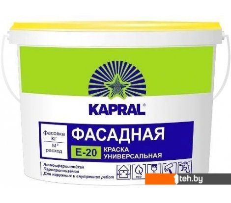 - Краски и эмали Kapral Kapral E-20 15 кг (белый) - Kapral E-20 15 кг (белый)