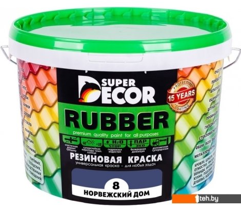  - Краски и эмали Super Decor Rubber 3 кг (№08 норвежский дом) - Rubber 3 кг (№08 норвежский дом)