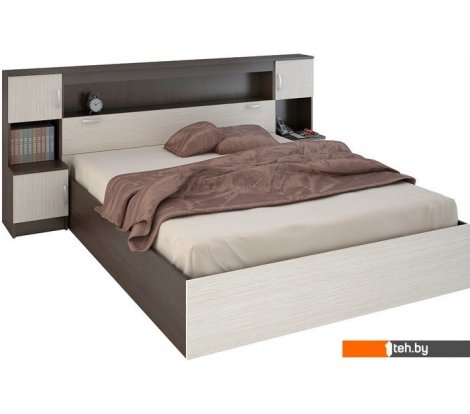  - Кровати Стендмебель Бася КР 552 200x160 (дуб белфорт/венге) - Бася КР 552 200x160 (дуб белфорт/венге)