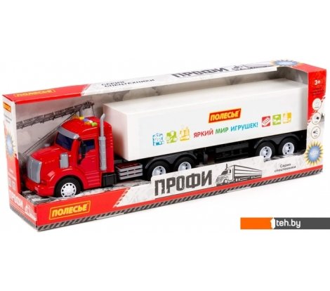  - Игрушечный транспорт Полесье Профи Тягач с полуприцепом 93462 (красный/белый) - Профи Тягач с полуприцепом 93462 (красный/белый)