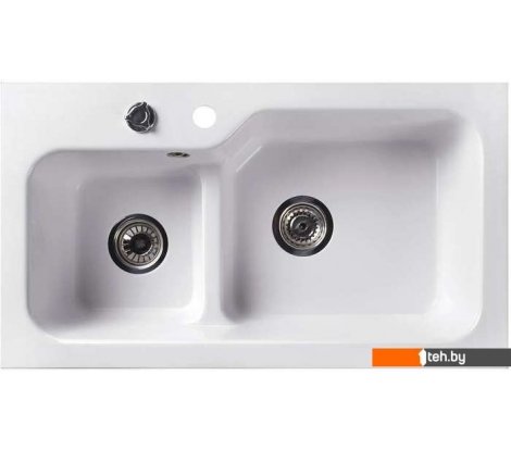 - Кухонные мойки Belux SG-REC-DUO 8045 (белый кварц) - SG-REC-DUO 8045 (белый кварц)