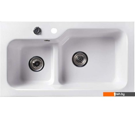  - Кухонные мойки Belux SG-REC-DUO 8045 (белый кварц) - SG-REC-DUO 8045 (белый кварц)