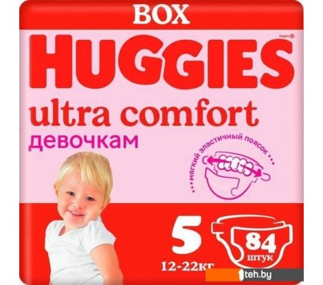  - Детские подгузники Huggies Ultra Comfort Box Girl 5 (84 шт) - Ultra Comfort Box Girl 5 (84 шт)
