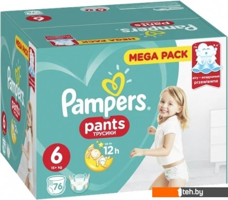  - Детские подгузники Pampers Pants 6 Extra Large (76 шт) - Pants 6 Extra Large (76 шт)