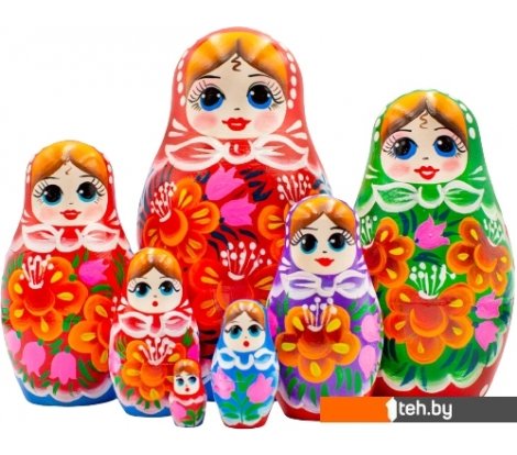  - Развивающие игрушки Брестская Фабрика Сувениров Классическая с лилиями и колокольчиками (набор 7 шт) - Классическая с лилиями и колокольчиками (набор 7 шт)