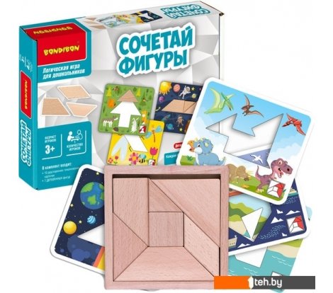  - Развивающие игрушки Bondibon БондиЛогика Сочетай фигуры ВВ4883 - БондиЛогика Сочетай фигуры ВВ4883