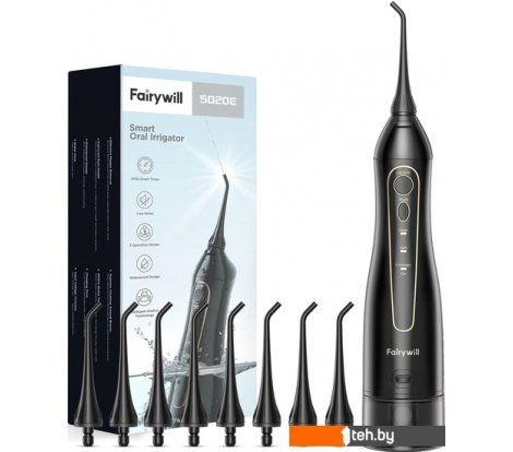 - Электрические зубные щетки и ирригаторы Fairywill F5020E (черный, 7 насадок) - F5020E (черный, 7 насадок)