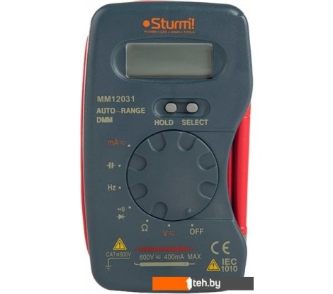  - Мультиметры, токовые клещи, индикаторные отвертки Sturm MM12031 - MM12031