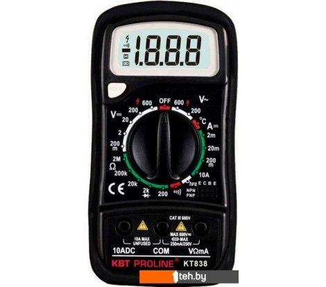  - Мультиметры, токовые клещи, индикаторные отвертки КВТ KT838 - KT838