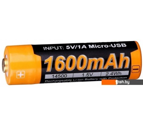  - Батарейки, аккумуляторы, зарядные Fenix 14500 1600mAh ARB-L14-1600U 1шт - 14500 1600mAh ARB-L14-1600U 1шт