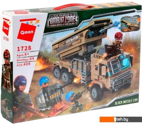  - Конструкторы Qman CombatZones 1728 Ракетный автомобиль - CombatZones 1728 Ракетный автомобиль