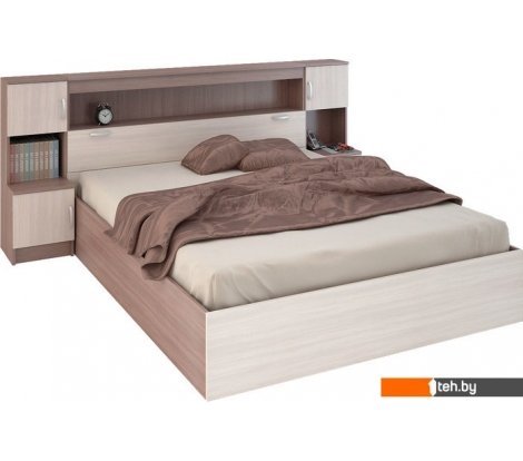  - Кровати Стендмебель Бася КР 552 200x160 (ясень шимо светлый/ясень шимо темный) - Бася КР 552 200x160 (ясень шимо светлый/ясень шимо темный)