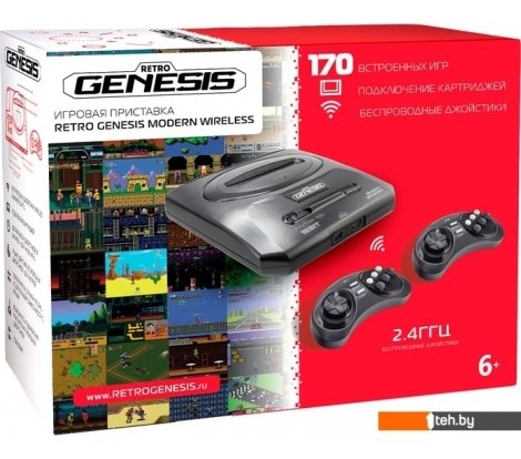  - Игровые приставки Retro Genesis Modern Wireless (2 беспроводных геймпада, 170 игр) - Modern Wireless (2 беспроводных геймпада, 170 игр)