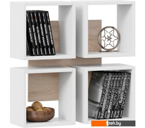  - Полки, стеллажи, системы хранения Трия Тип 8 (дуб сонома/белый) - Тип 8 (дуб сонома/белый)