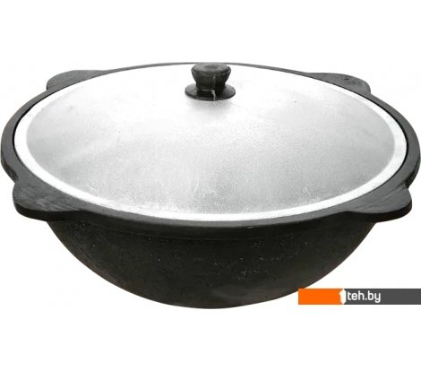  - Казаны Davr Metall Узбекский чугунный с крышкой, круглое дно (12 л) - Узбекский чугунный с крышкой, круглое дно (12 л)