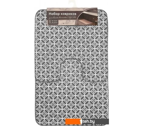  - Аксессуары для ванной и туалета Вилина 7060 002 (50x85, 50x52, противоскользящий, серый) - 7060 002 (50x85, 50x52, противоскользящий, серый)