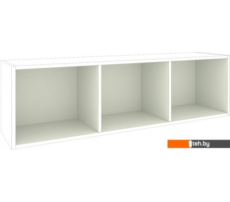  - Полки, стеллажи, системы хранения Кортекс-мебель Бинго 120x35 (белый) - Бинго 120x35 (белый)