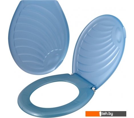  - Сиденья и крышки для унитазов и биде Мультидом СГ72-92 (ракушка, голубой) - СГ72-92 (ракушка, голубой)