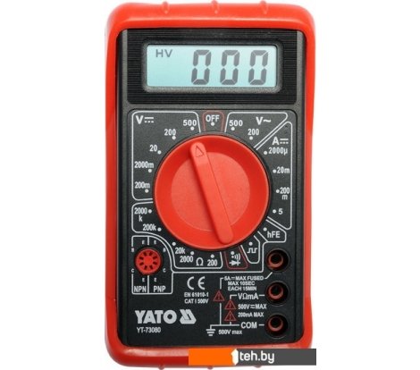  - Мультиметры, токовые клещи, индикаторные отвертки Yato YT-73080 - YT-73080