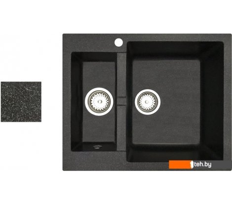 - Кухонные мойки БелЭворс Duet R (черный, без сифона) - Duet R (черный, без сифона)