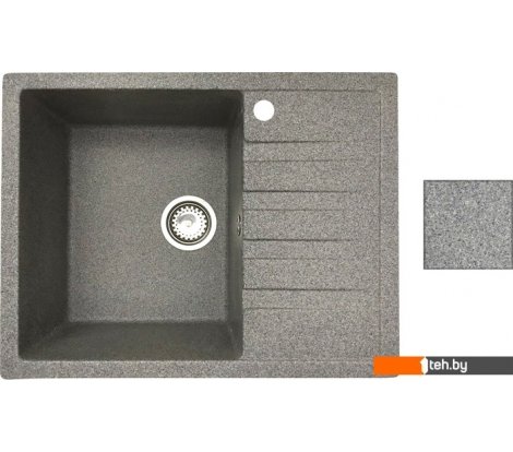- Кухонные мойки БелЭворс Vega L (серый, без сифона) - Vega L (серый, без сифона)