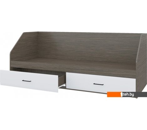  - Кровати Горизонт Ненси 800 2ящ (венге/белый глянец) - Ненси 800 2ящ (венге/белый глянец)